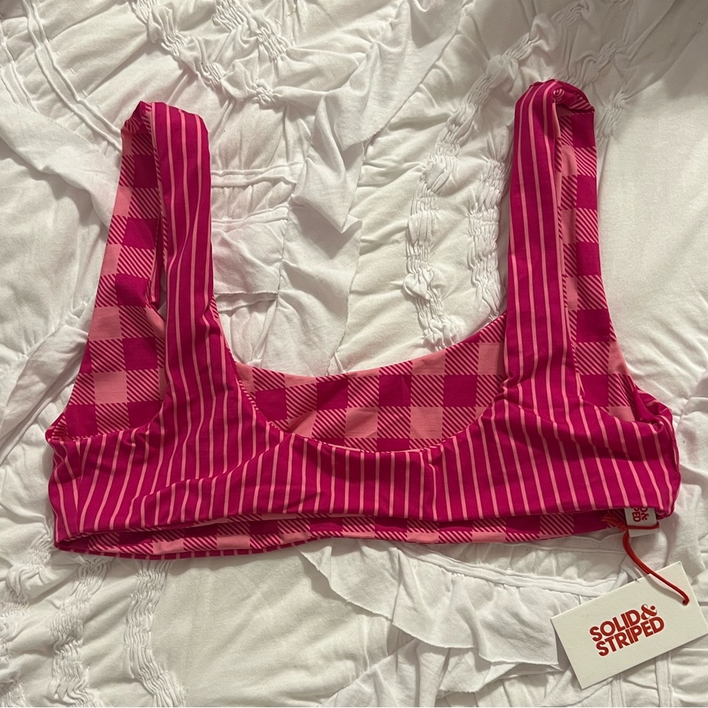 Solid And Striped Gingham Bikini Top - image 5